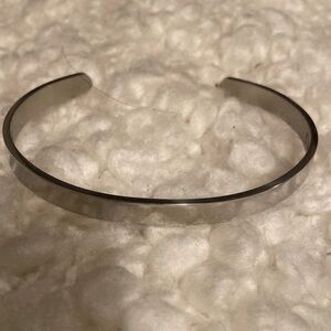 Brand new 3/4 bangle/cuff silver with scripture inside ps 46:5 Silver